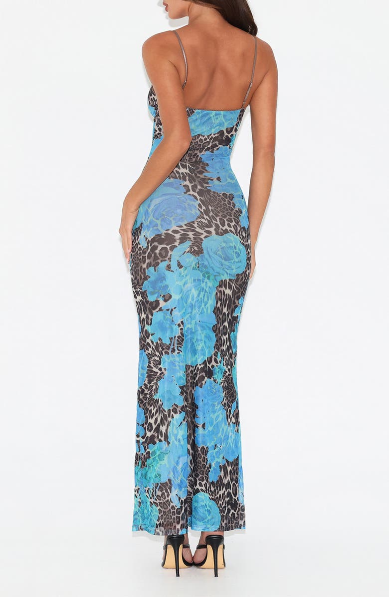 Tiger Mist Julianna Printed Maxi Dress, Alternate, color, Blue Leopard