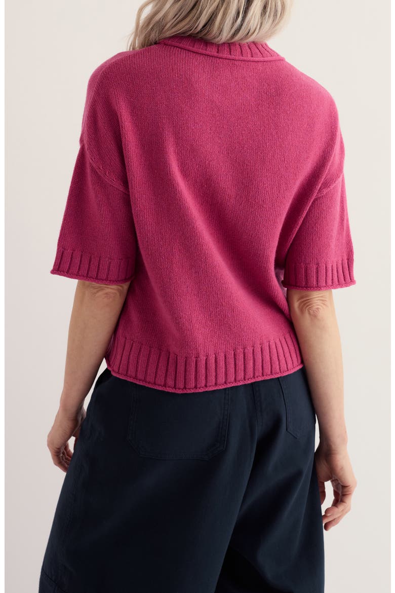 Fistral Short Sleeve Sweater, Alternate, color, ROSA