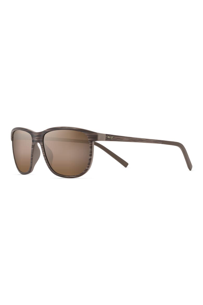 Lele Kawa 58mm Polarized Square Sunglasses, Alternate, color, BROWN STRIPE/ HCL BRONZE