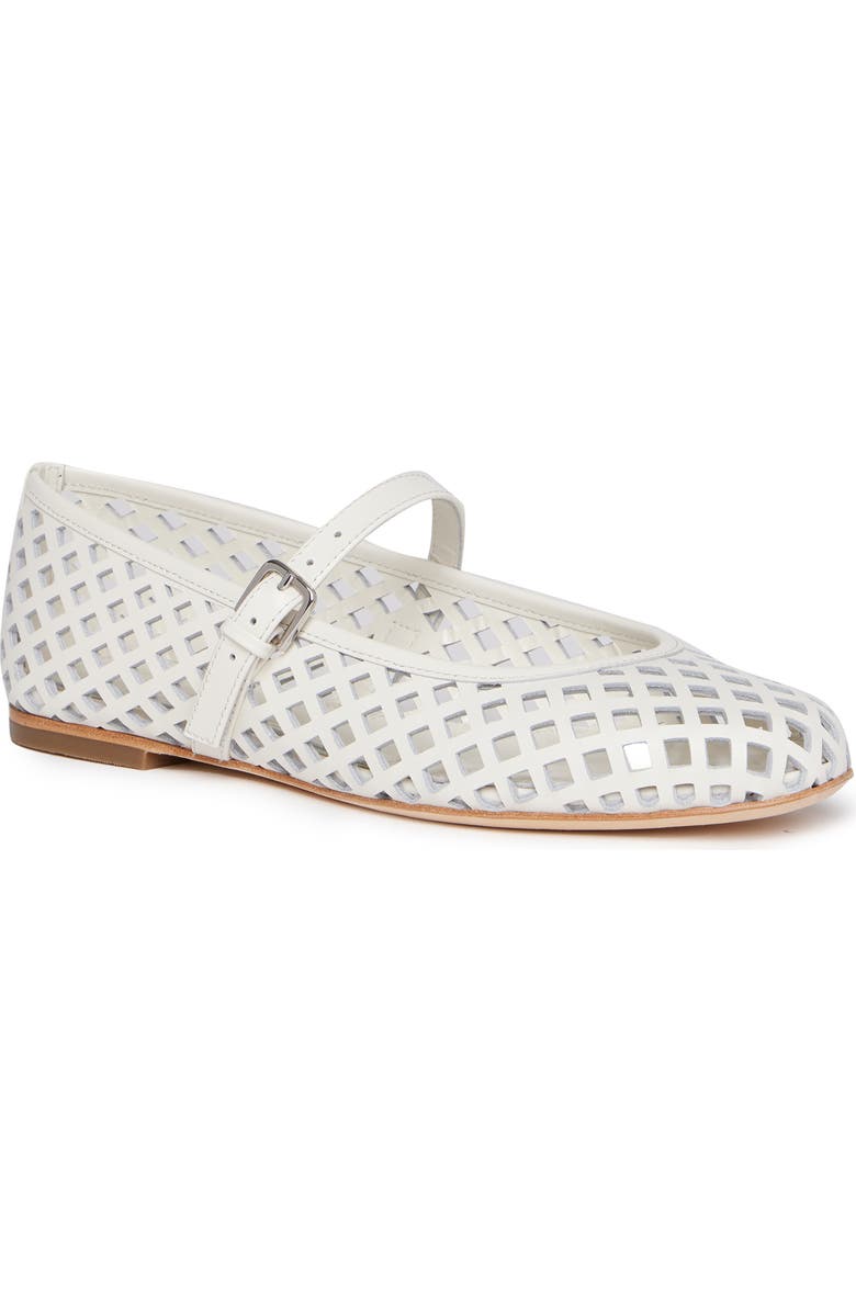 PAIGE Jaden Cutout Mary Jane Flat, Main, color, Cream