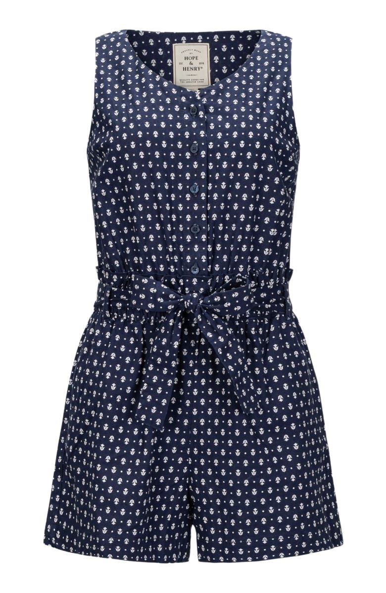 Hope & Henry Women's Sleeveless Linen Button Front Romper, Alternate, color,