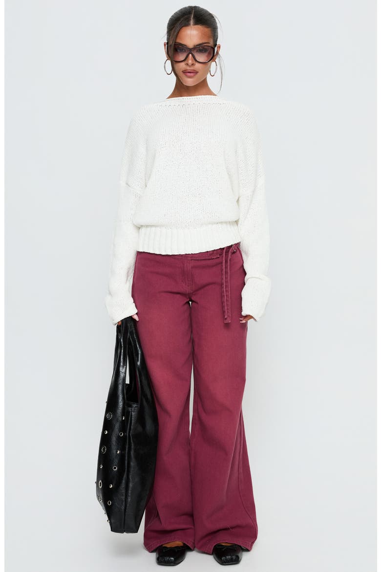 Reannon Wide Neck Sweater, Alternate, color, WHITE