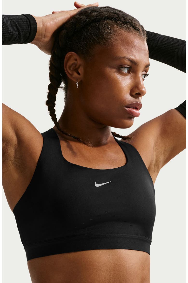 Swift Dri-FIT High Support Sports Bra, Alternate, color, BLACK/SILVER