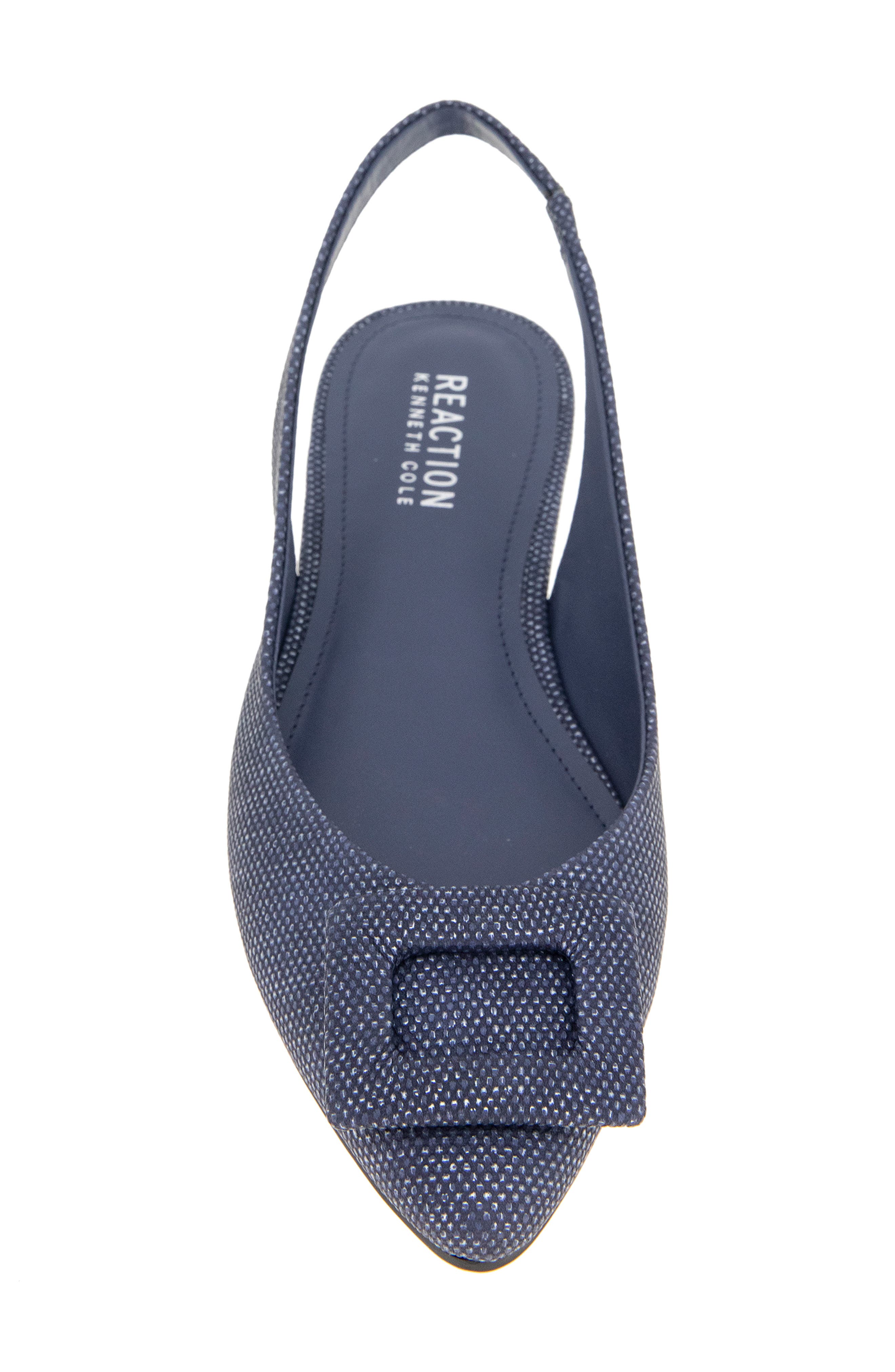 Linton Buckle Slingback Flat, Alternate, color, DENIM WEAVE