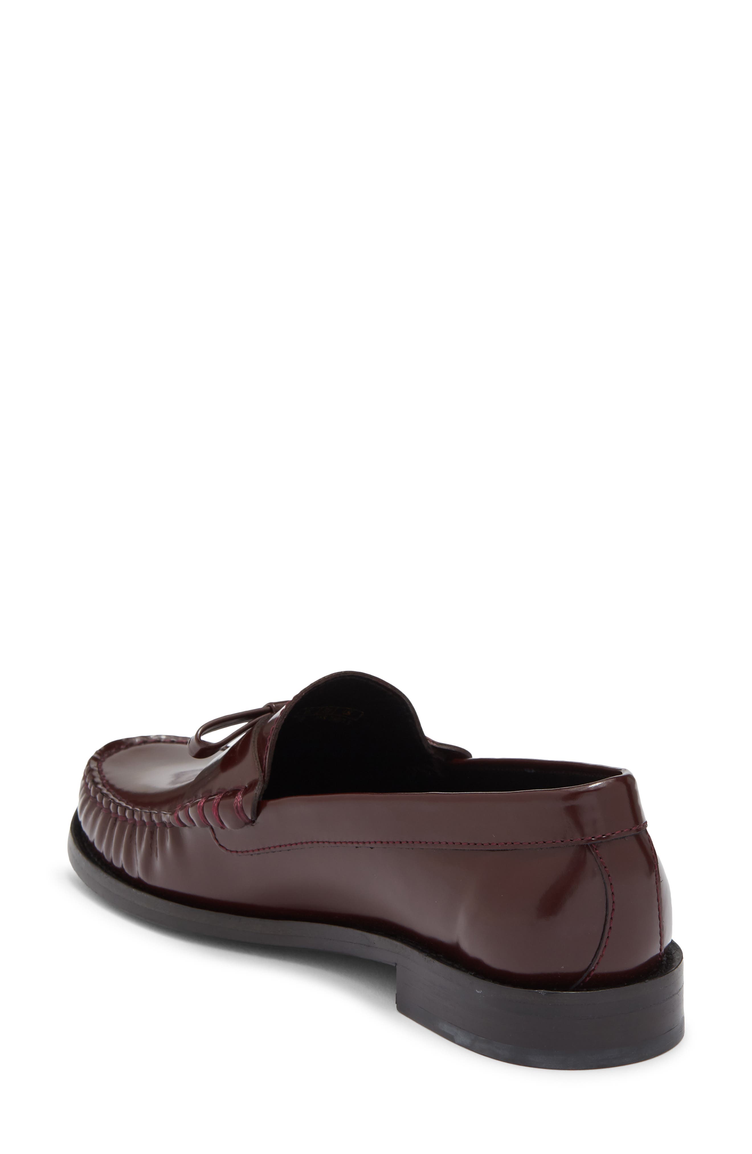 Lottie Bow Loafer, Alternate, color, DARK CABERNET