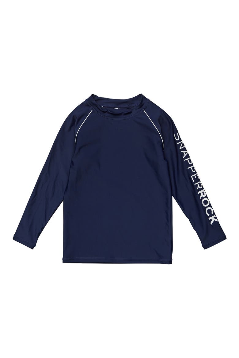 Kids' Long Sleeve Rashguard, Main, color, NAVY
