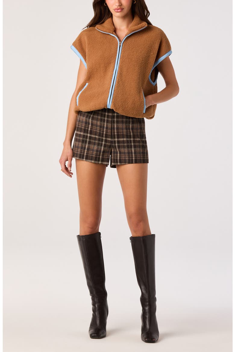 Pompeo High Pile Fleece Vest, Alternate, color, CAMEL