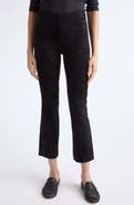 Vince Lambskin Suede Crop Flare Leg Pants