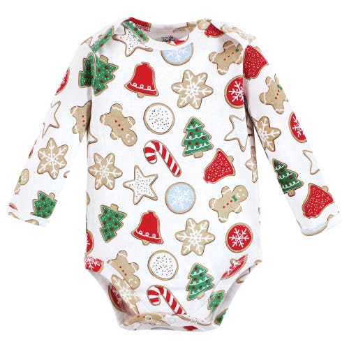 Touched By Nature Organic Cotton Long-sleeve Bodysuits In Multi