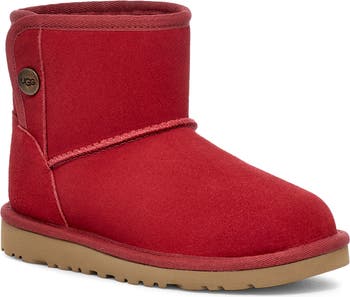 UGG Kid's Jona Suede Side buy snap closure chestnut Boots. Boy. Girl. Size: 2