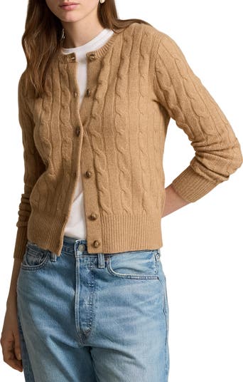 N: deals Philanthropy Tan Wool Cashmere Knit Cardigan Sz XS/S