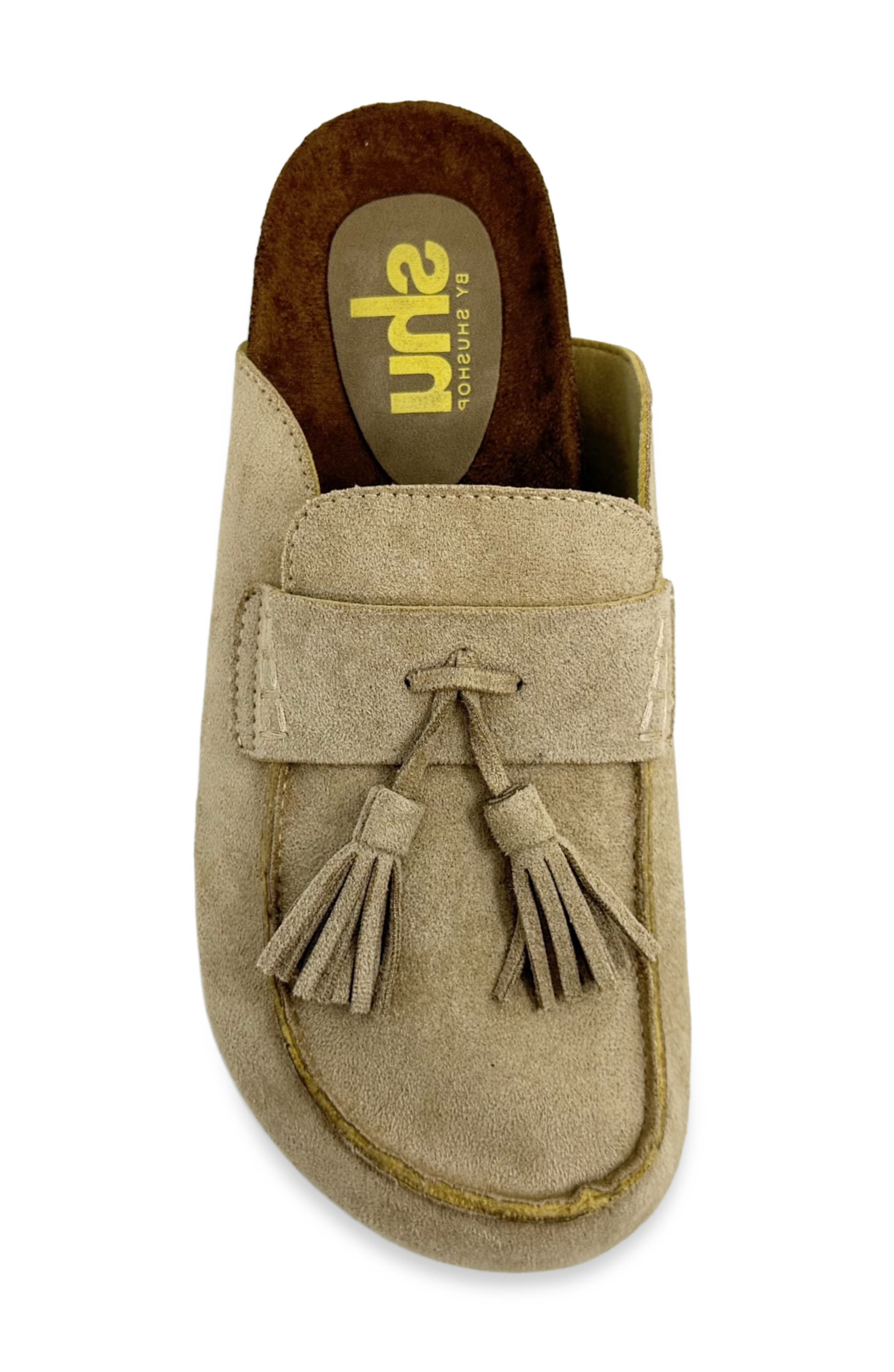 Terry Faux Suede Clog, Alternate, color, SAND SUEDE