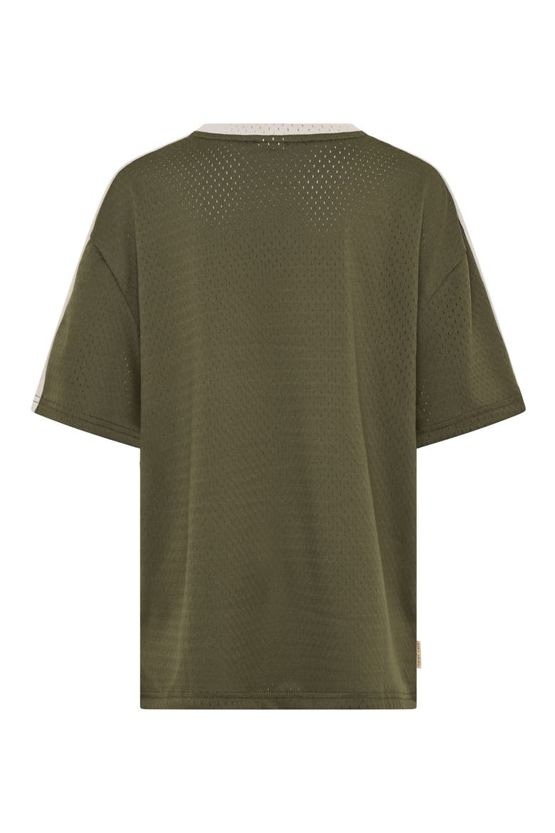 Kids' Segment Shoulder Mesh T-Shirt, Alternate, color, GREEN