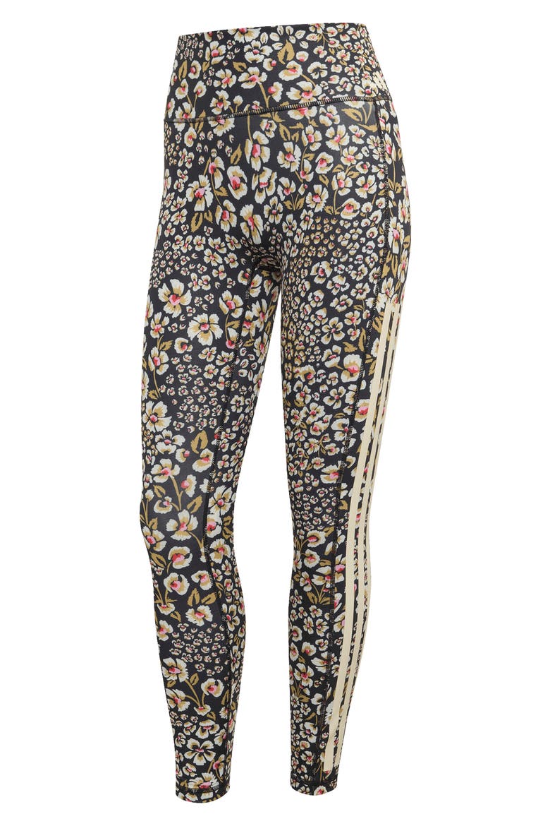 FARM Rio Performance High Waist 7/8 Leggings, Alternate, color, CREAM WHITE/MULTI/CREAM WHITE