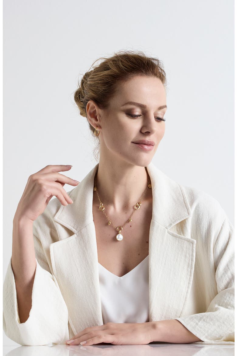 Jaipur Link Station Necklace, Alternate, color, YELLOW