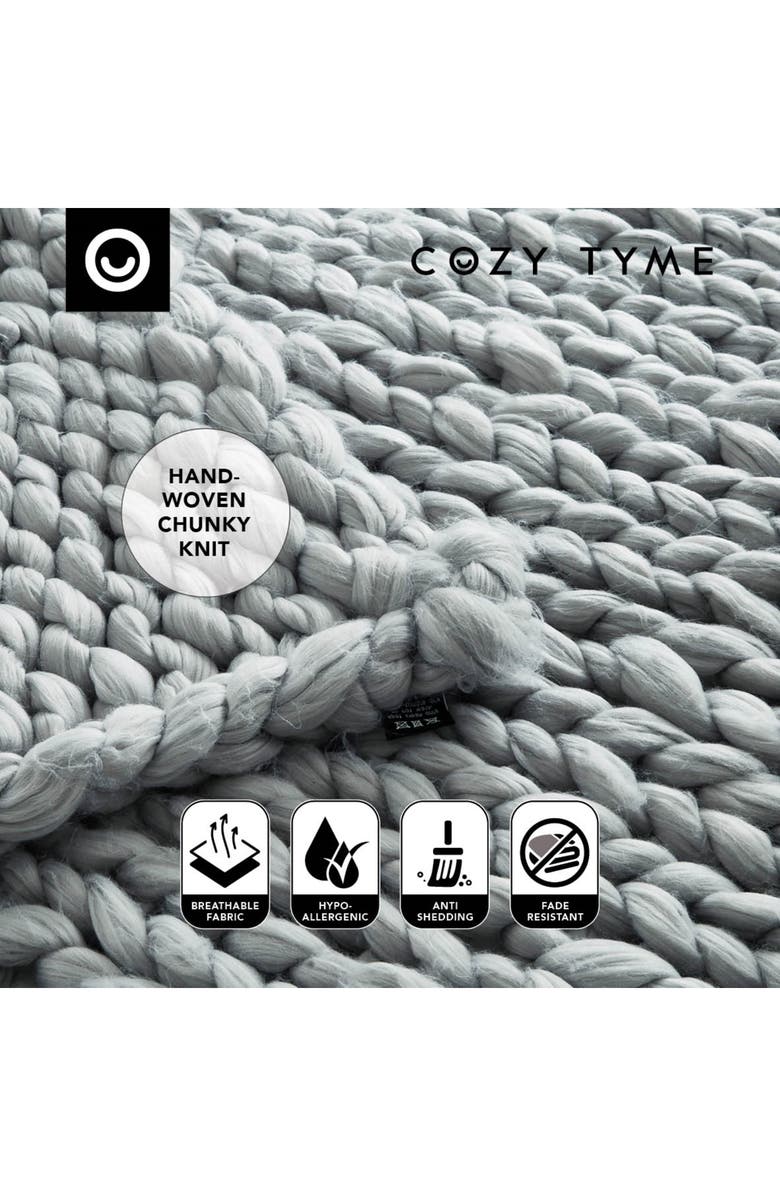 INSPIRED HOME Chunky Knit Throw Blanket, Alternate, color,