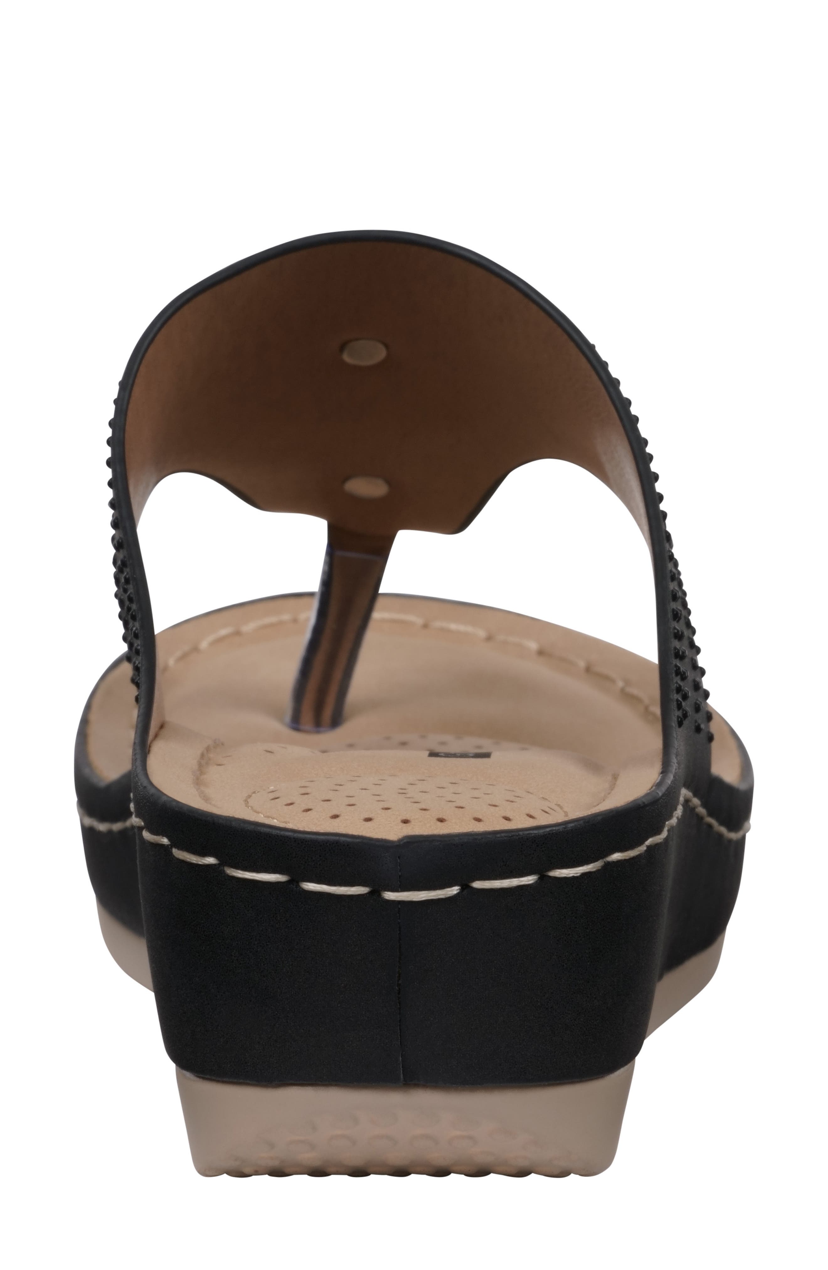 GC SHOES Cora Wedge Sandal, Alternate, color, Black