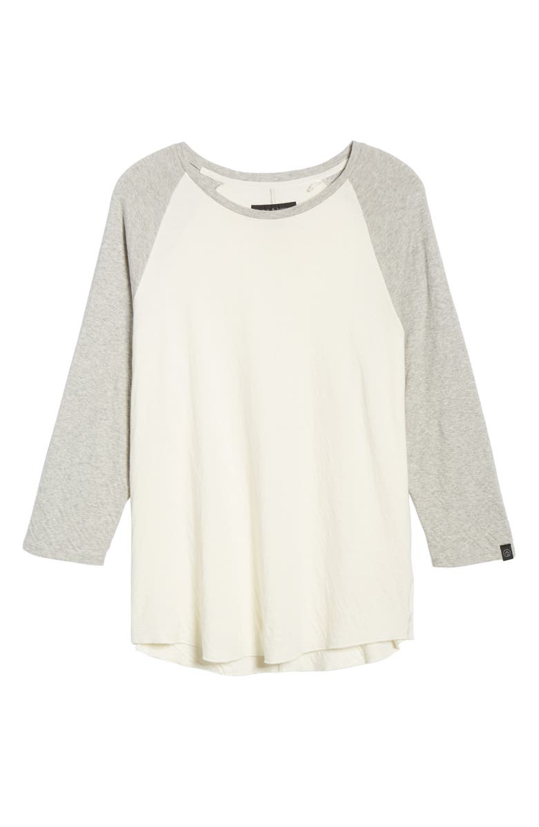 rag & bone Rigby Three Quarter Sleeve Slim Fit Baseball T-Shirt, Alternate, color,