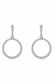 Lafonn Open Circle Simulated Diamond Drop Earrings