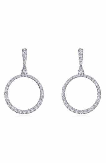 Lafonn Open Circle Simulated Diamond Drop Earrings