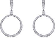 Lafonn Open Circle Simulated Diamond Drop Earrings