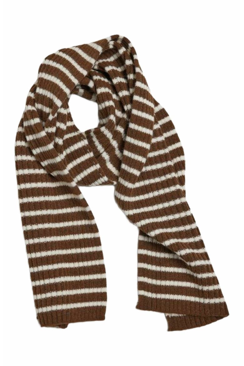 Bolton Stripe Scarf, Main, color, Chocolate