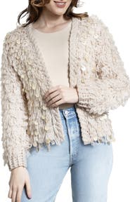 SAACHI Sequin Loop Knit Cardigan