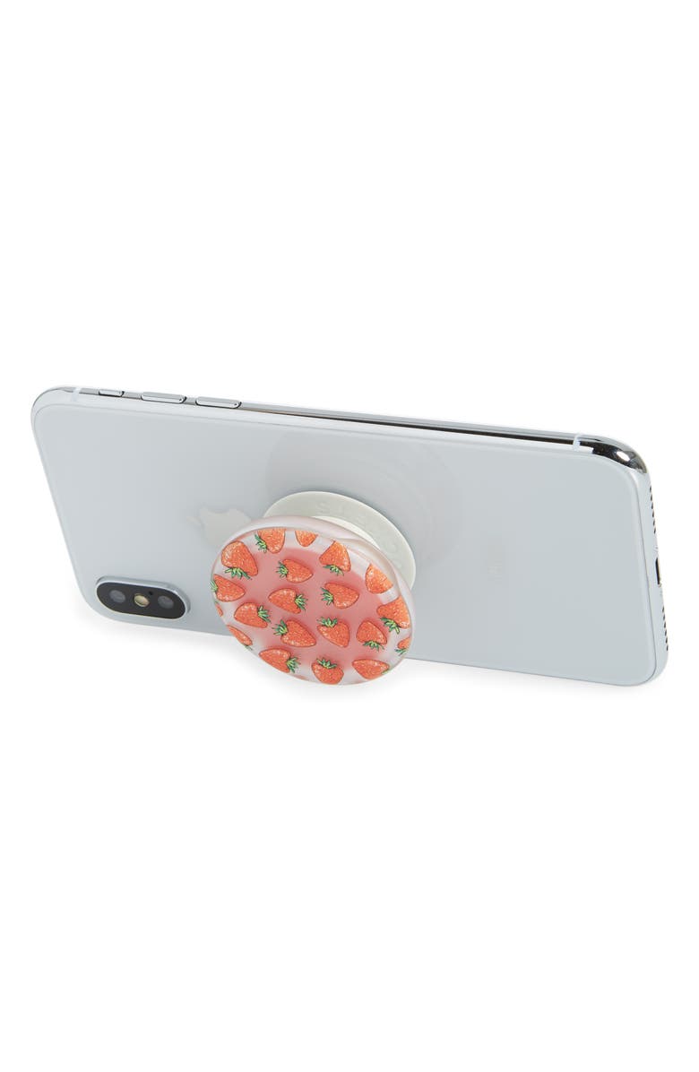 POPSOCKETS PopGrip Lips Strawberry Cell Phone Grip & Stand, Alternate, color,