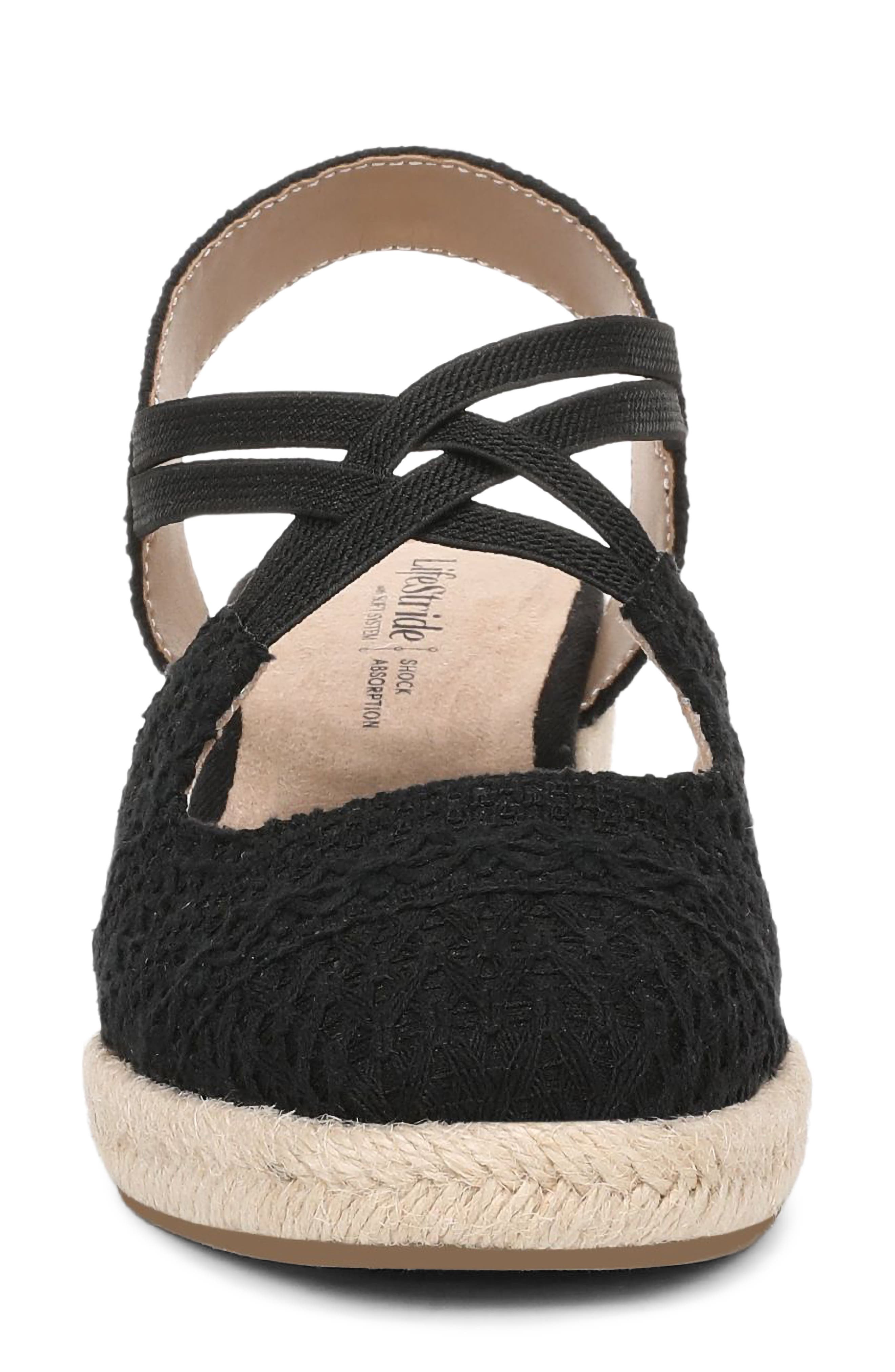 LifeStride Patience Wedge Sandal, Alternate, color, Black