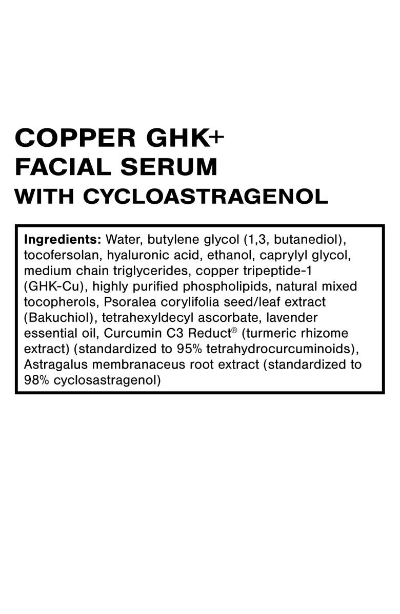 Quicksilver Scientific Copper GHK Plus Topical Peptide Facial Serum, Alternate, color, NO COLOR