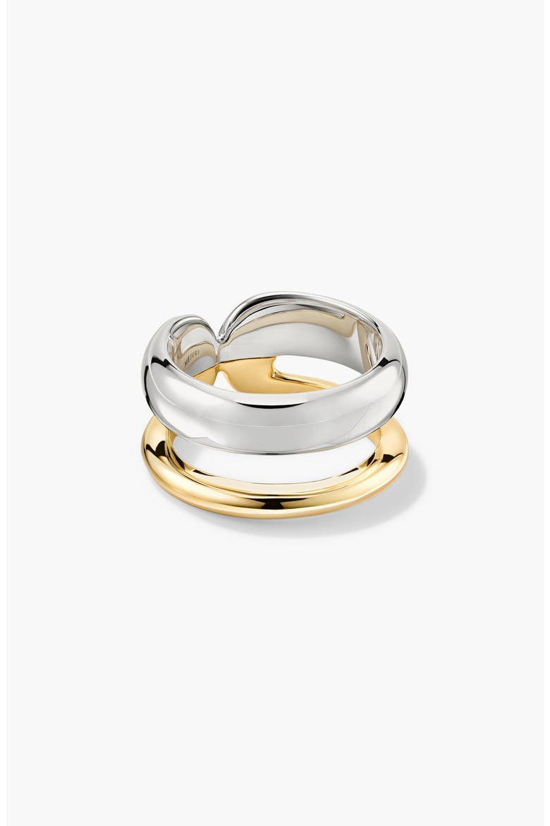 Duet Mixed Ring, Alternate, color, Gold, Silver