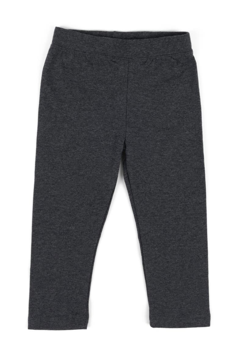 Girls Cotton Leggings, Solid Colors, Main, color, DARK GREY