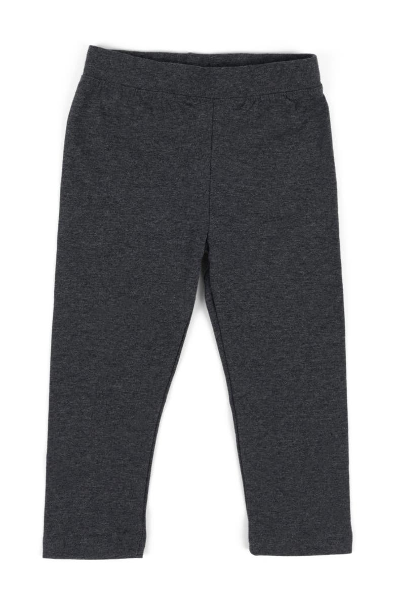 Leveret Girls Cotton Leggings, Solid Colors, Main, color, Dark Gray