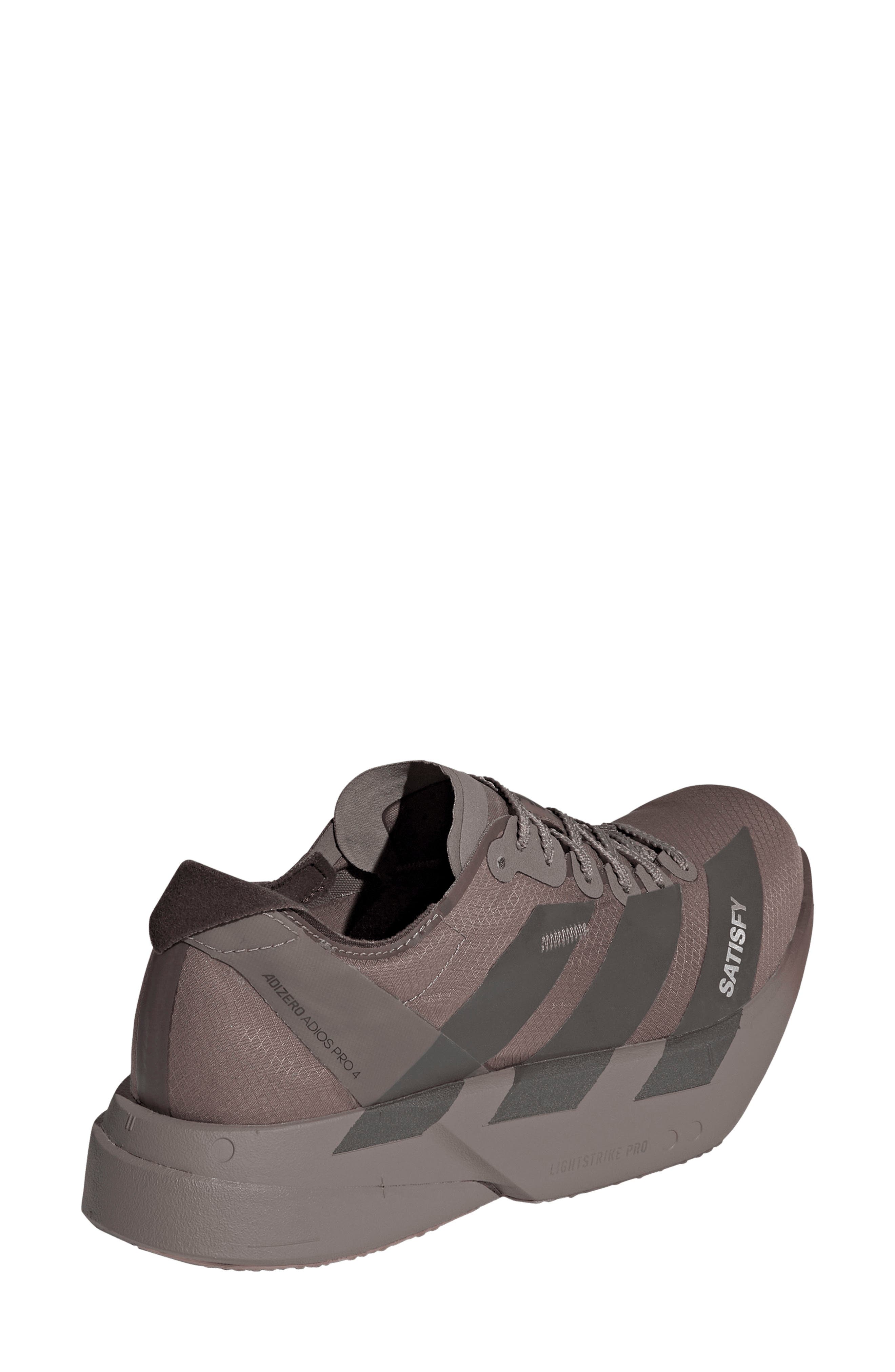 Adizero Adios Pro 4 Racing Shoe, Alternate, color, TECH EARTH