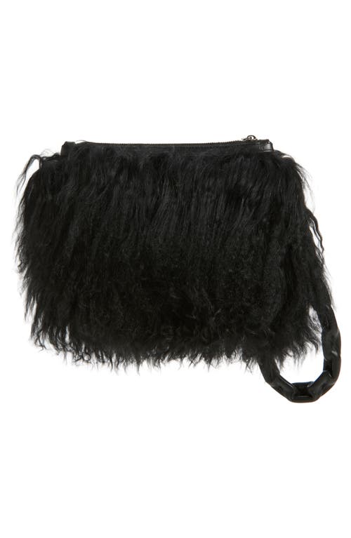 Dolce & Gabbana Dolce&gabbana Targhetta Genuine Shearling Clutch