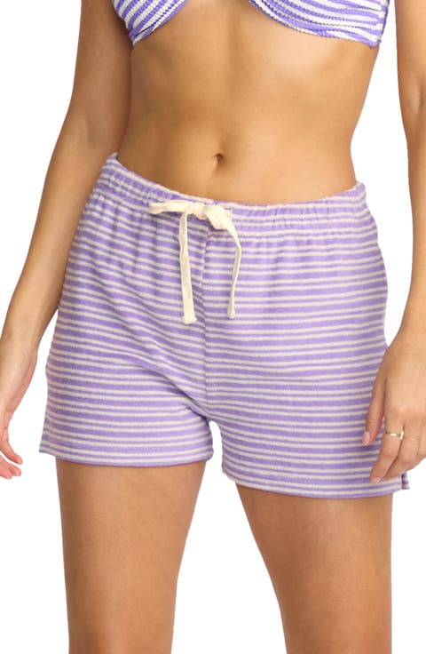 Josie Stripe Cotton Terry Shorts
