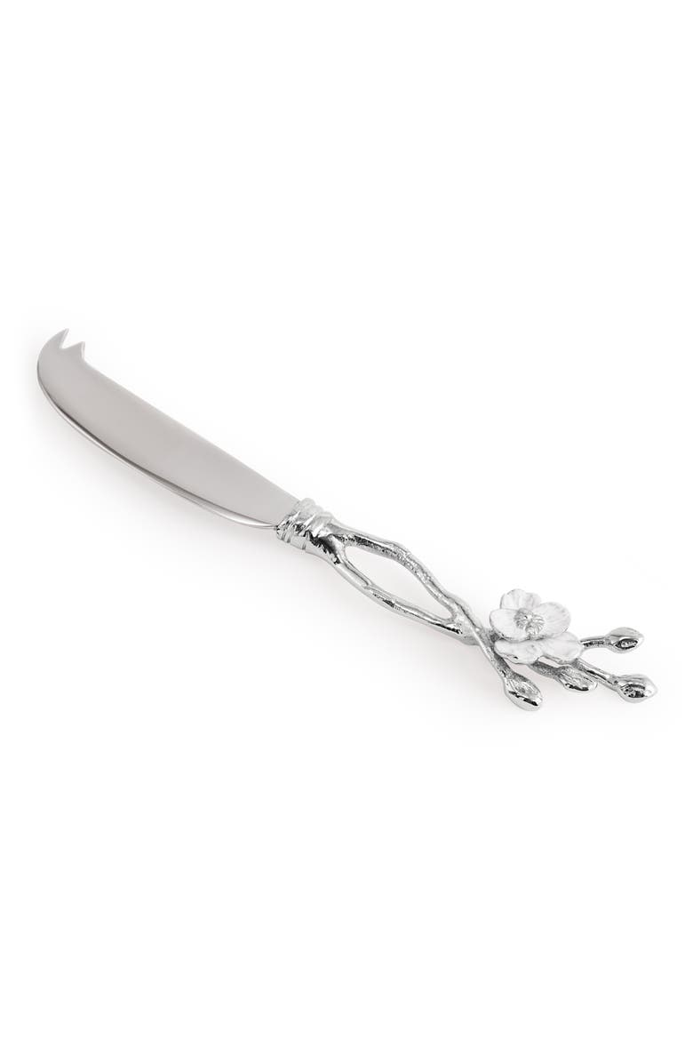 Orchid Cheese Board with Knife, Alternate, color, SILVER