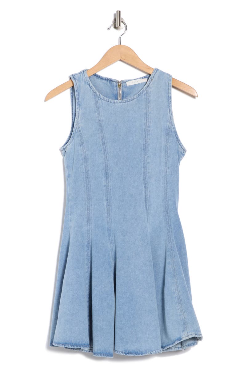 Lush Fit & Flare Denim Dress, Alternate, color,
