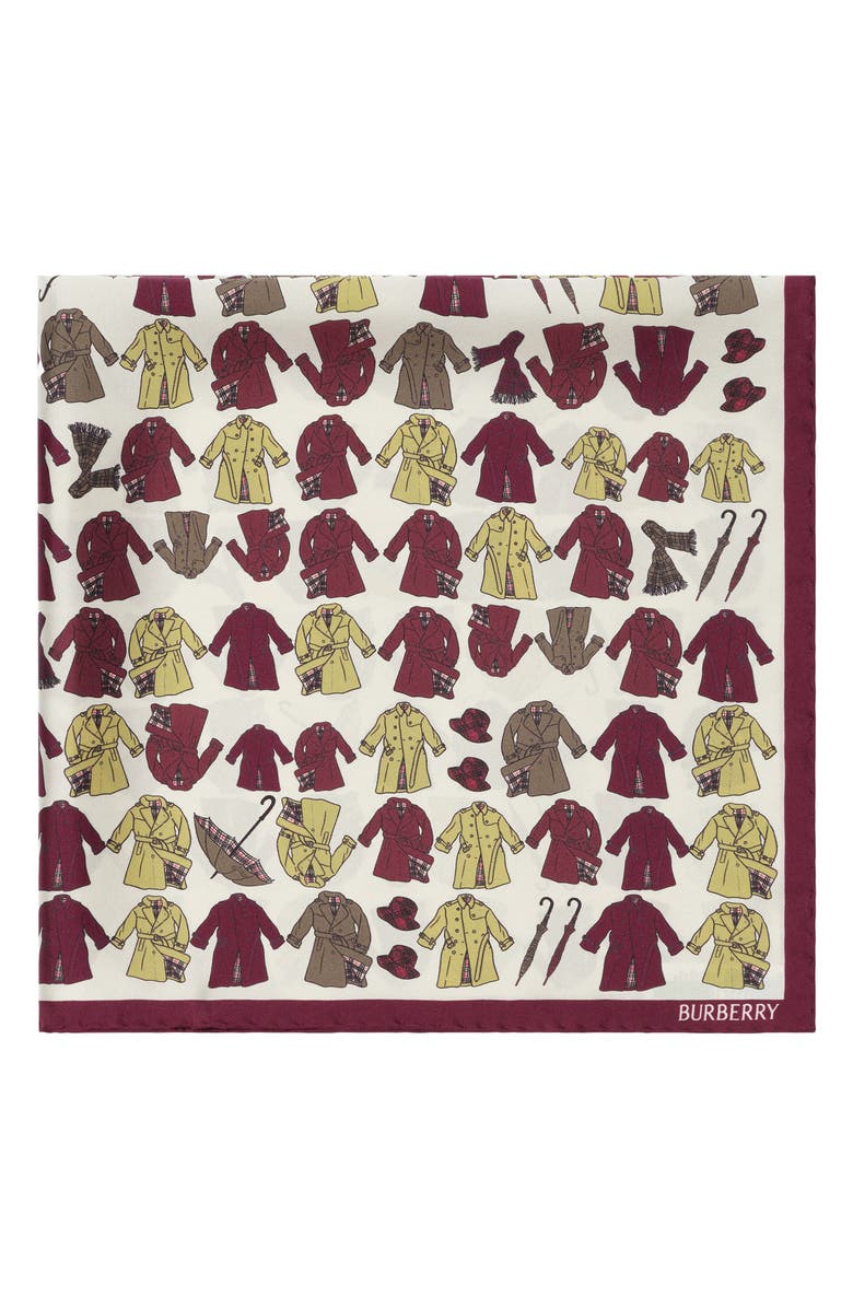 Burberry Mini Trench Coat Scarf, Alternate, color, Vineyard Red