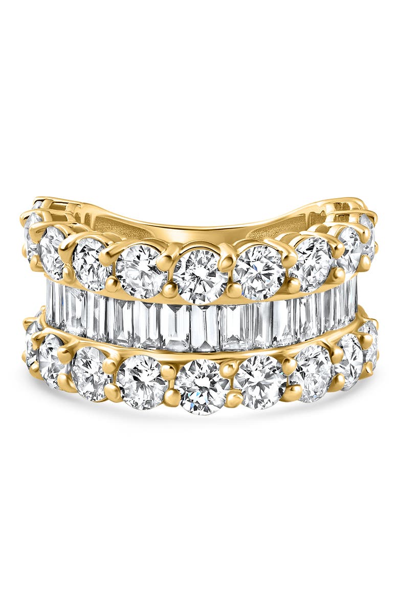 Bliss Diamond 7.50Ct Wide Diamond Ring Stackable Anniversary Ring Gold Lab Grown, Main, color, 10K Yellow Gold