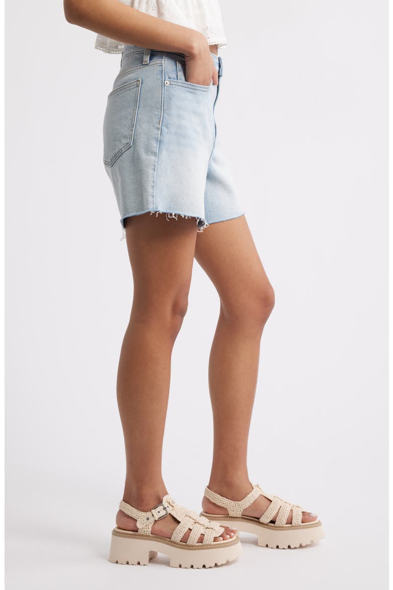 '90s High Waist Cutoff Denim Shorts, Alternate, color, LIGHT ASH