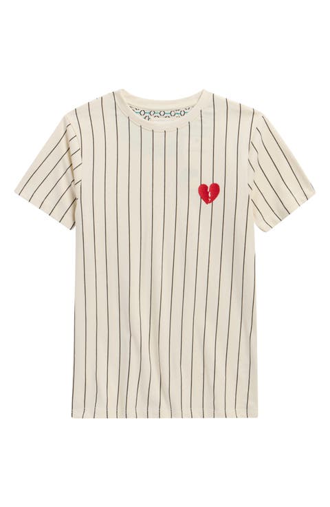 Kids' Stripe Cotton Blend T-Shirt