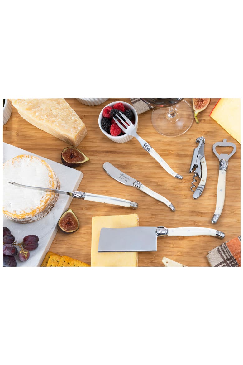 Essential 9-Piece Assorted Charcuterie Knife & Fork Set, Alternate, color, FAUX IVORY