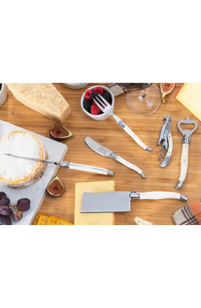 FRENCH HOME Essential 9-Piece Assorted Charcuterie Knife & Fork Set, Alternate, color, Faux Ivory