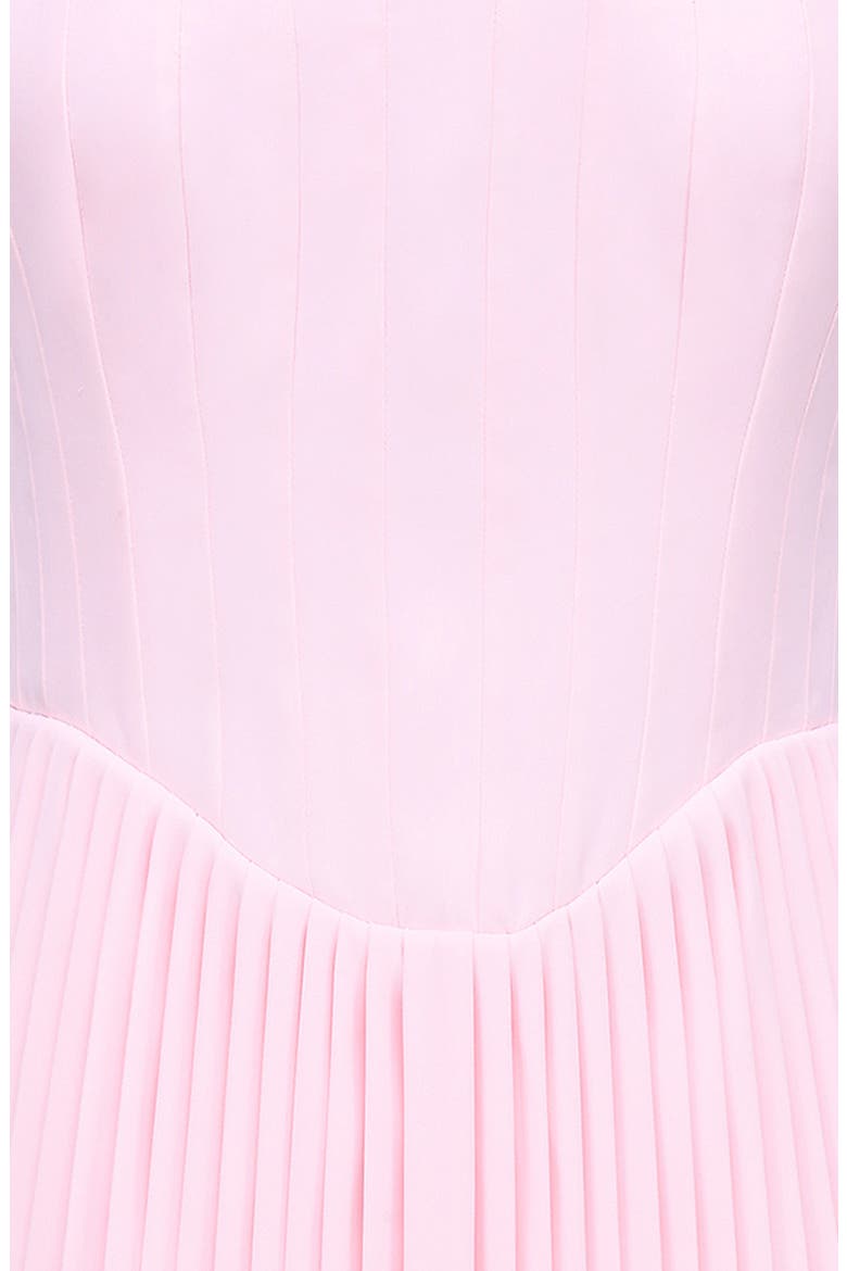 Marci Corset Pleated Strapless Midi Dress, Alternate, color, PINKESQUE