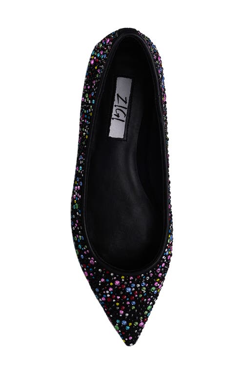 Zigi Oliva Pointed Toe Flat In Black