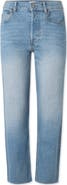 Boyish The Tommy Stretch Straight Leg Cropped Raw Hem