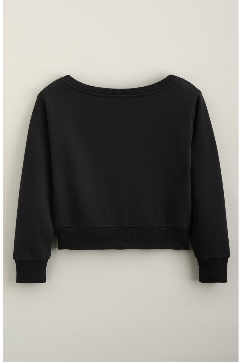 Kids' Wide Neck Graphic Sweatshirt, Alternate, color, BLACK SPOOKY ERA