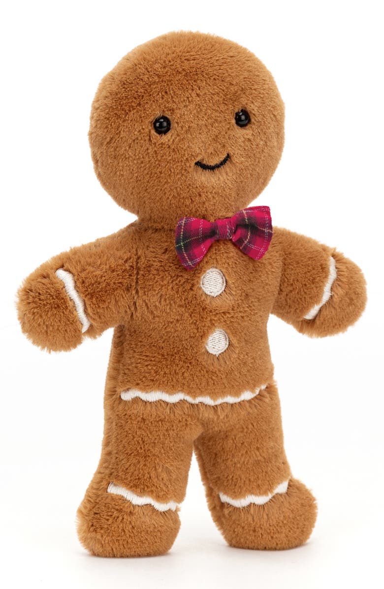 Jellycat Jolly Gingerbread Fred Plush Toy, Main, color,