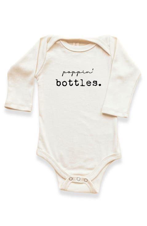 Poppin' Bottles - Organic Baby Bodysuit Long Sleeve